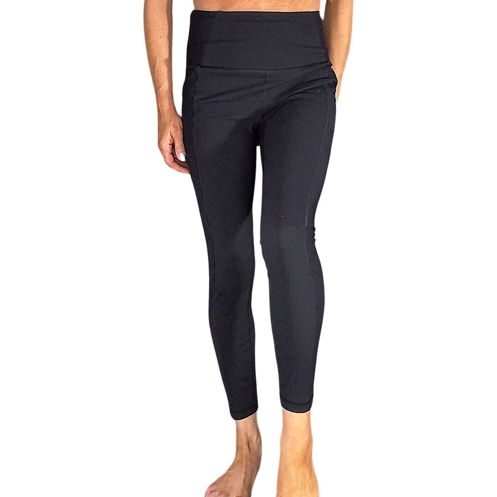 REEBOK Black Ribbed Leggings - Picture 3 of 6